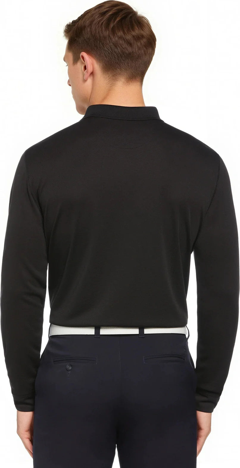 Callaway Golf Cgm670 Solid Long Sleeve Polo - Black - Adult Xs