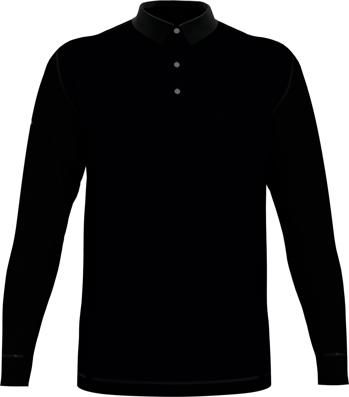 Callaway Golf Cgm670 Solid Long Sleeve Polo - Black