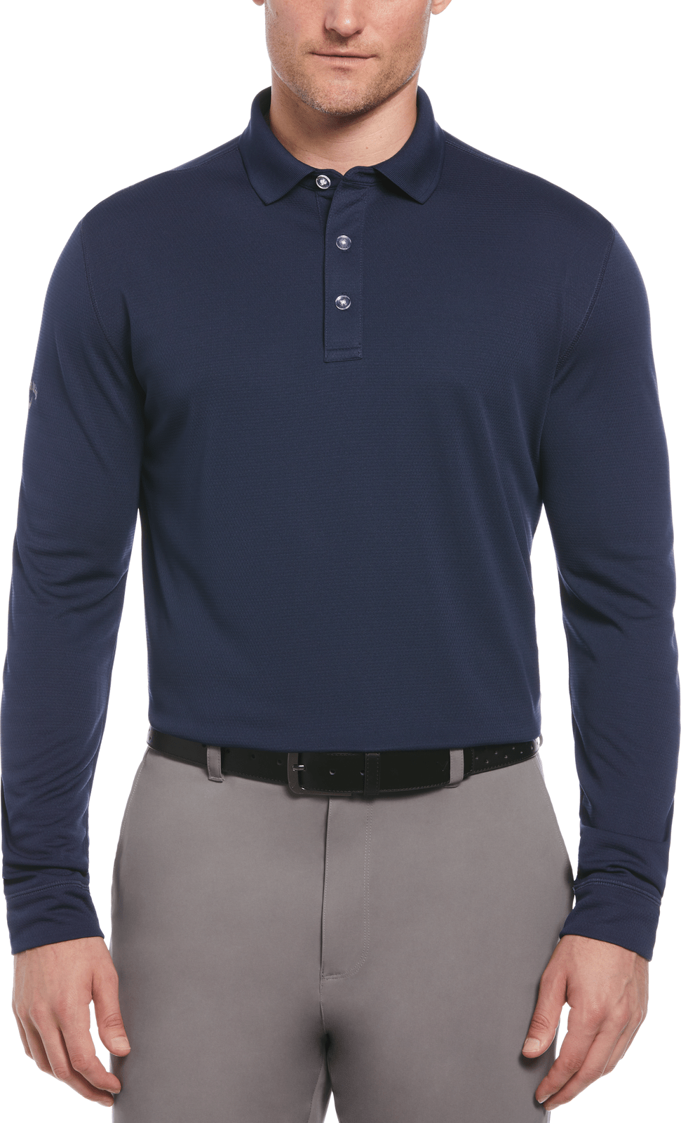 Callaway Golf Cgm670 Solid Long Sleeve Polo - Peacoat