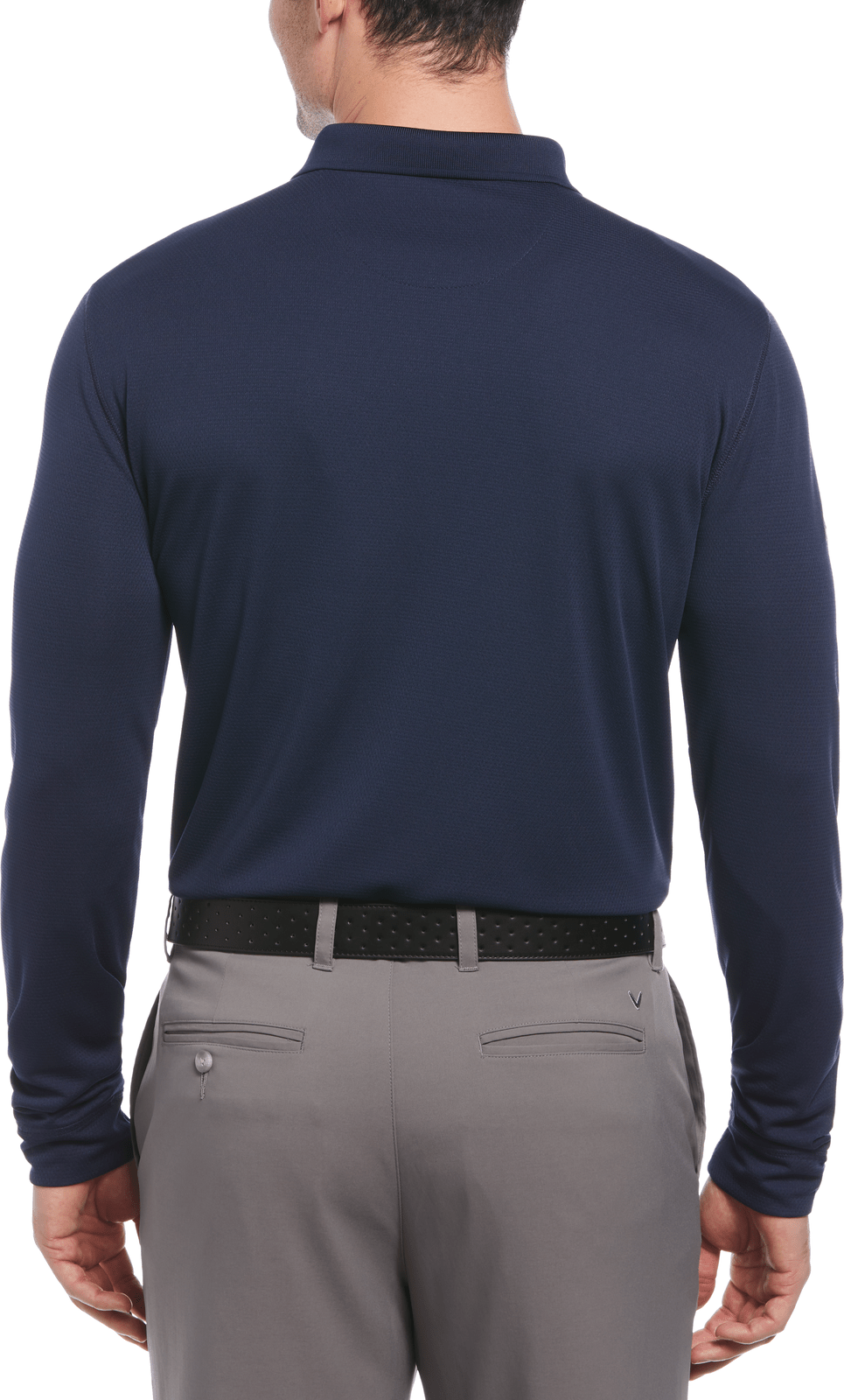Callaway Golf Cgm670 Solid Long Sleeve Polo - Peacoat