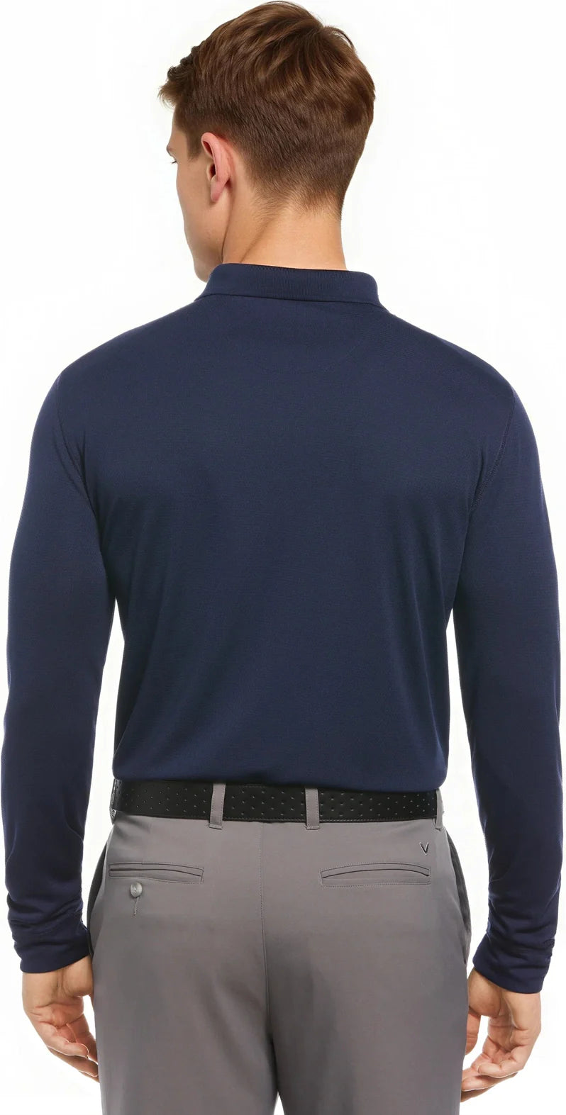 Callaway Golf Cgm670 Solid Long Sleeve Polo - Peacoat - Adult Xs