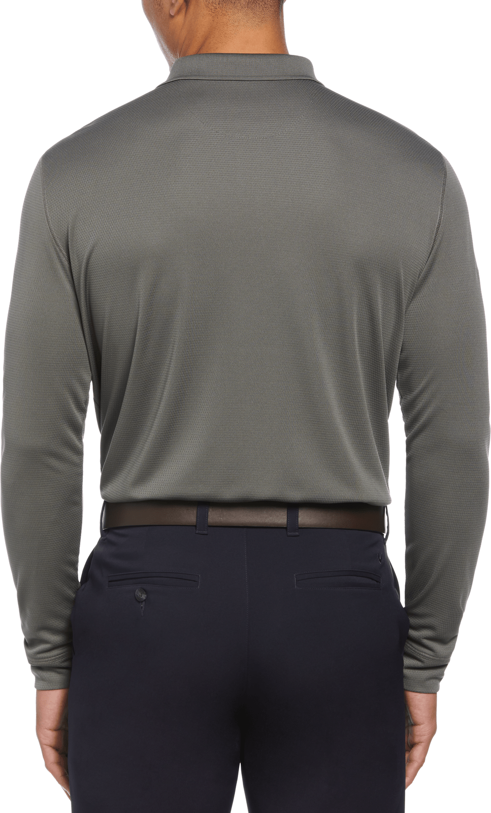 Callaway Golf Cgm670 Solid Long Sleeve Polo - Smoked Pearl