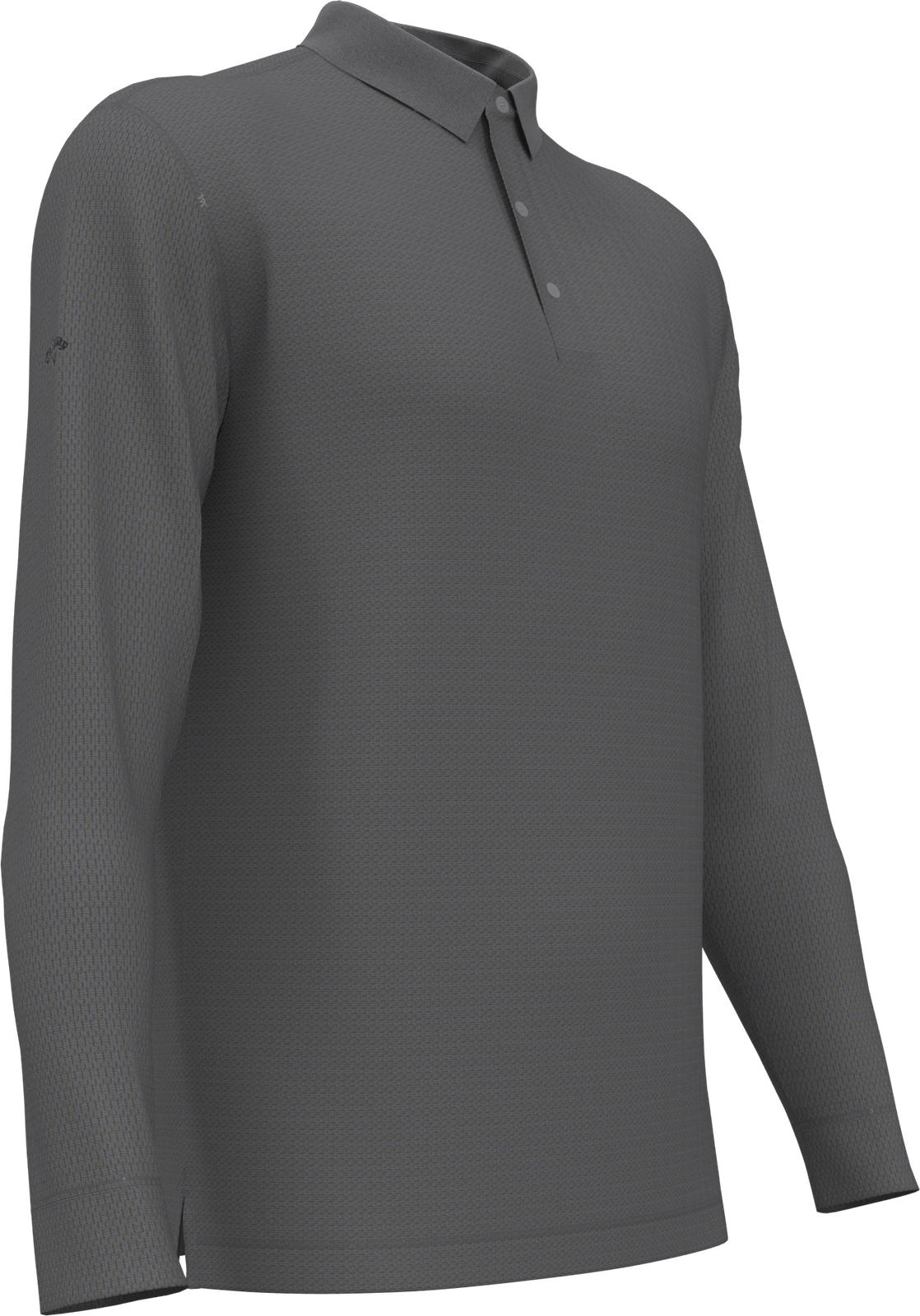 Callaway Golf Cgm670 Solid Long Sleeve Polo - Smoked Pearl