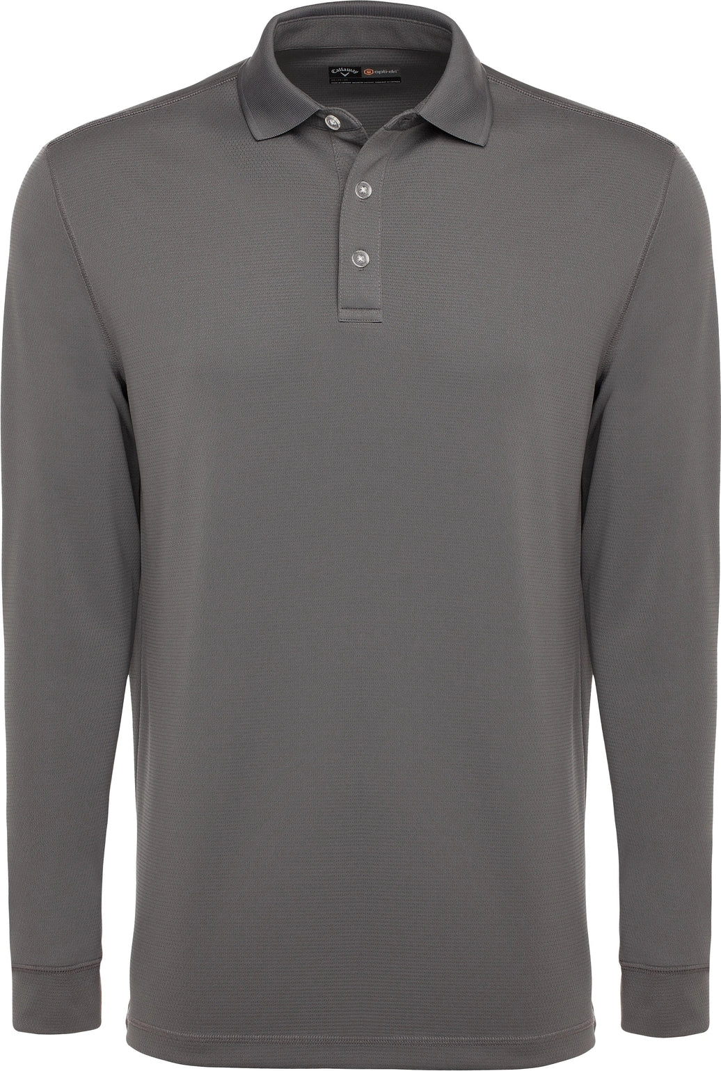 Callaway Golf Cgm670 Solid Long Sleeve Polo - Smoked Pearl