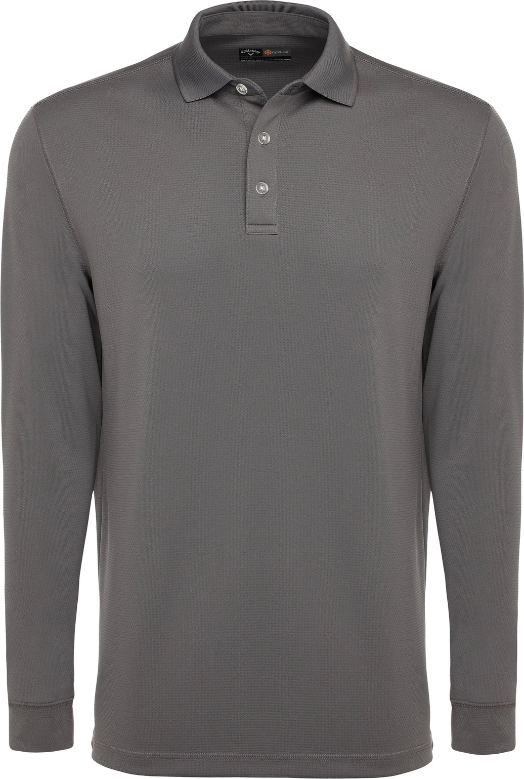 Callaway Golf Cgm670 Solid Long Sleeve Polo - Smoked Pearl