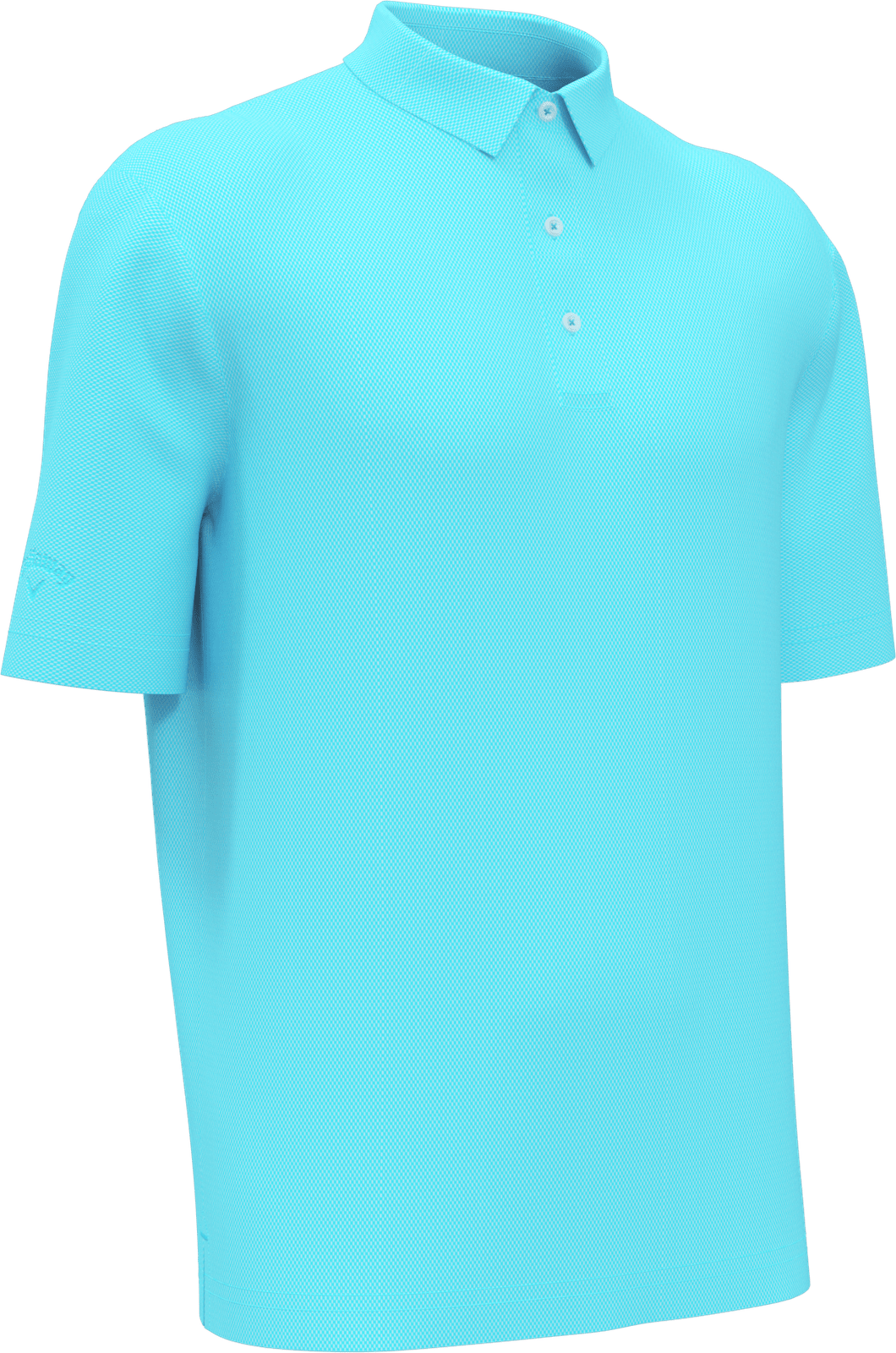 Callaway Golf Cgm692 Men’s Cooling Birdseye Polo - Blue Atoll