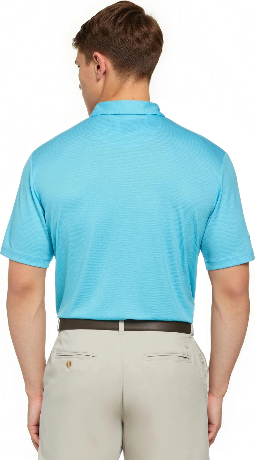 Callaway Golf Cgm692 Men’s Cooling Birdseye Polo - Blue Atoll - Adult s