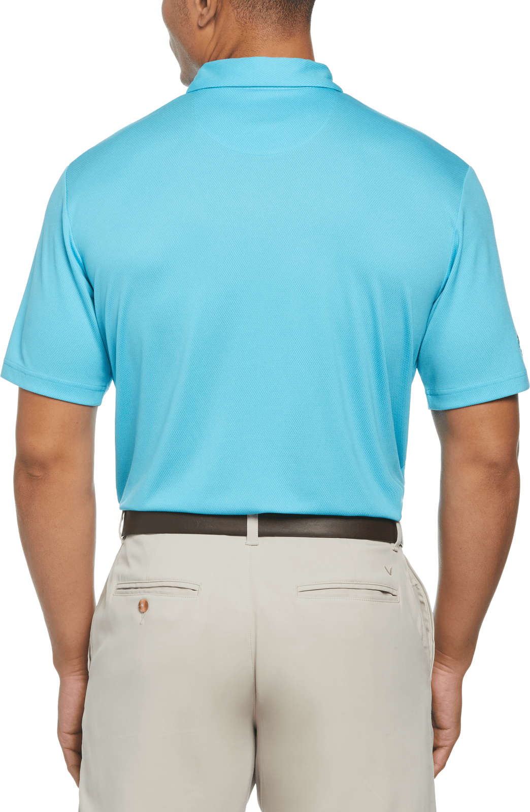 Callaway Golf Cgm692 Men’s Cooling Birdseye Polo - Blue Atoll