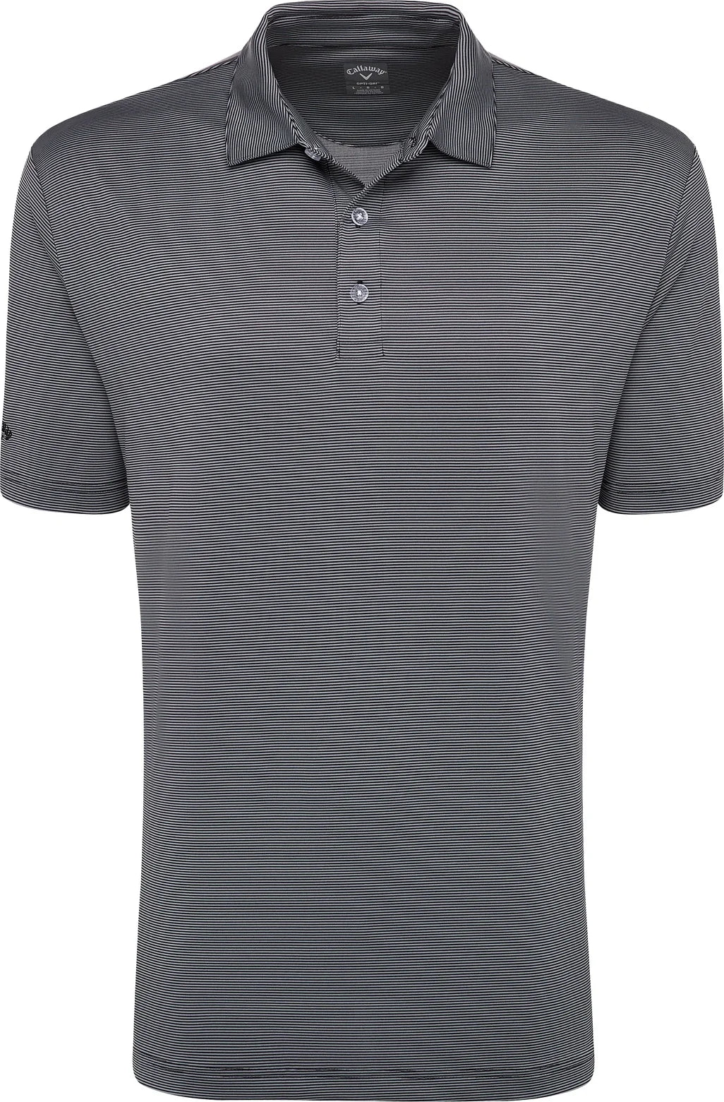 Callaway Golf Cgm711 Short Sleeve Fine Line Stripe Polo - Black