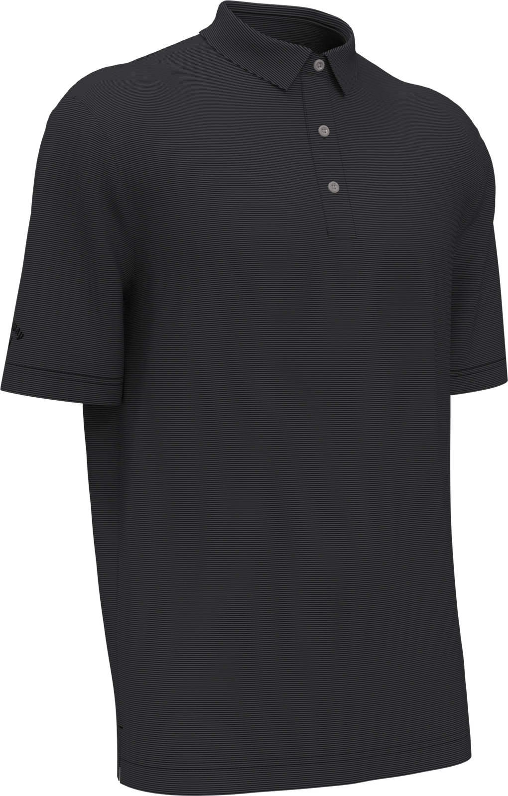 Callaway Golf Cgm711 Short Sleeve Fine Line Stripe Polo - Black