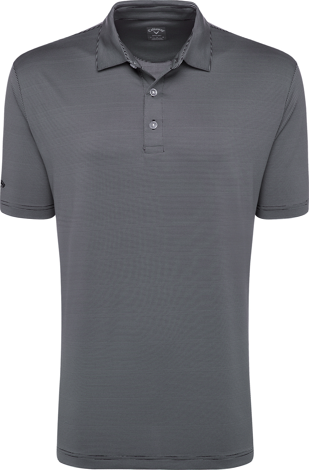 Callaway Golf Cgm711 Short Sleeve Fine Line Stripe Polo - Black