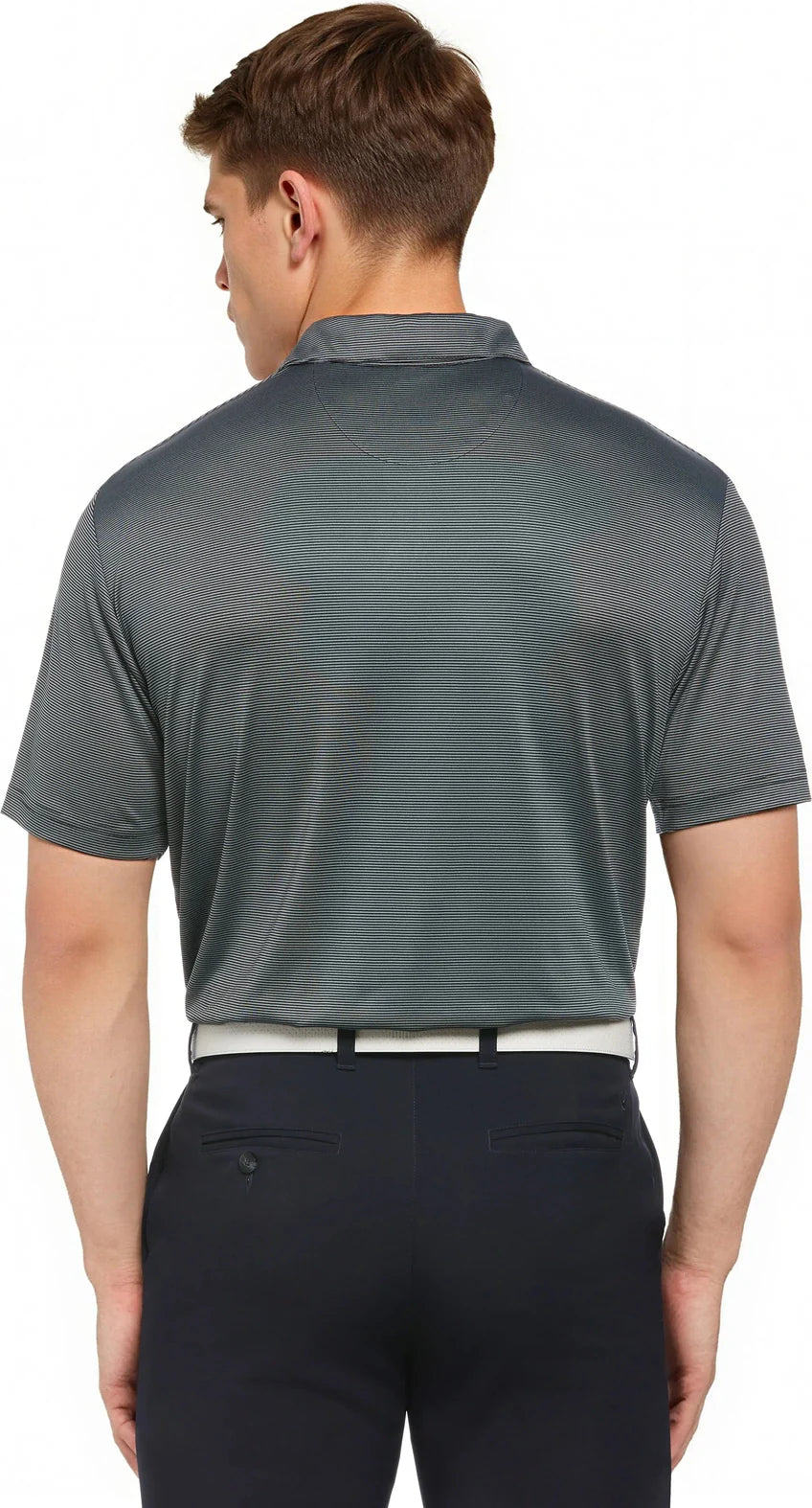 Callaway Golf Cgm711 Short Sleeve Fine Line Stripe Polo - Black - Adult s