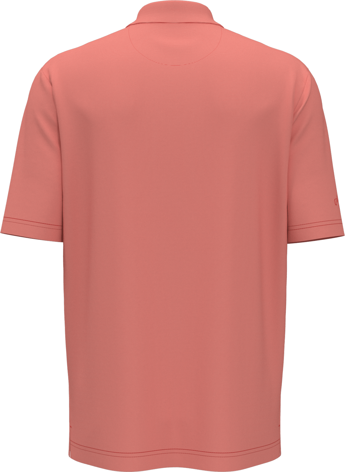 Callaway Golf Cgm711 Short Sleeve Fine Line Stripe Polo - Cayenne Apricot Blush