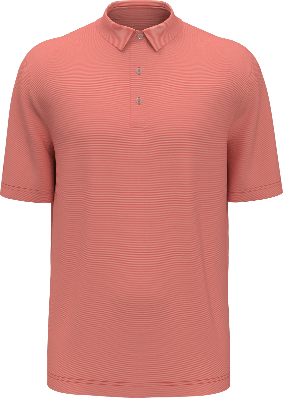 Callaway Golf Cgm711 Short Sleeve Fine Line Stripe Polo - Cayenne Apricot Blush