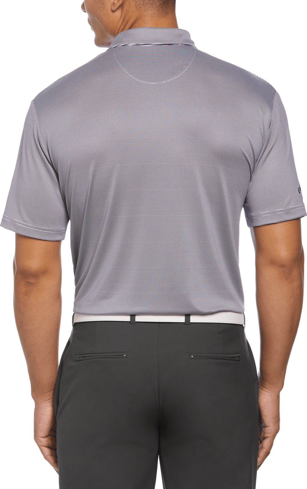 Callaway Golf Cgm711 Short Sleeve Fine Line Stripe Polo - Peacoat White