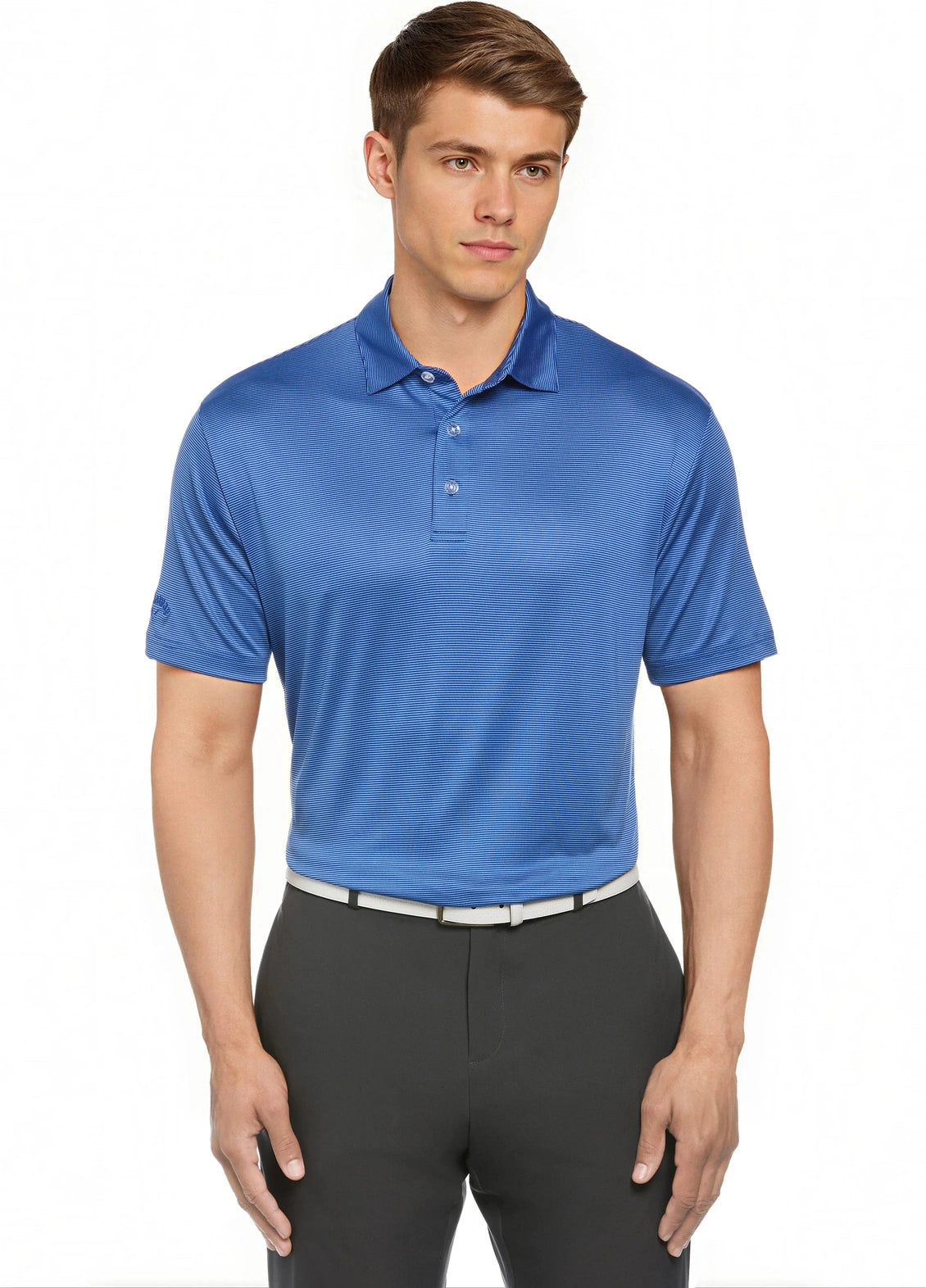 Callaway Golf Cgm711 Short Sleeve Fine Line Stripe Polo - Surf the Web - Adult s