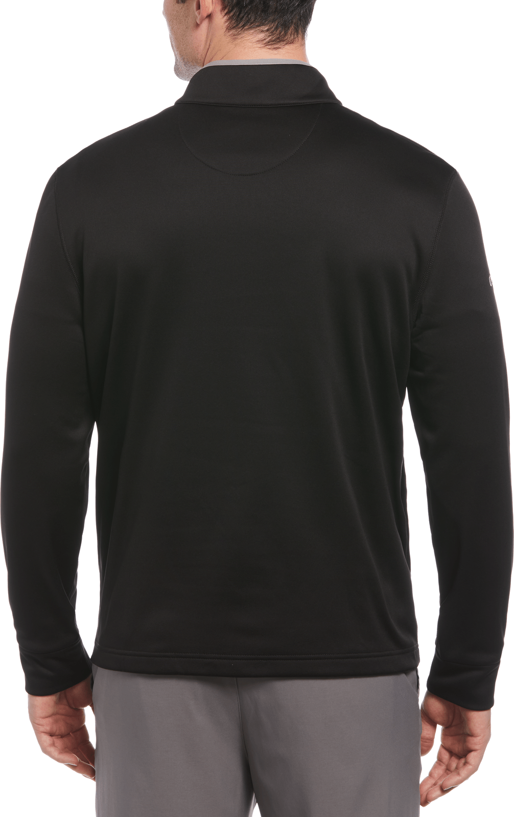 Callaway Golf Cgm715 Long Sleeve Ottoman Fleece 1/4 Zip Pullover Sweater - Black