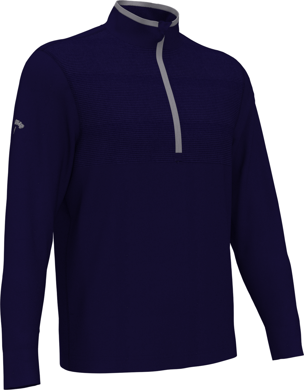Callaway Golf Cgm715 Long Sleeve Ottoman Fleece 1/4 Zip Pullover Sweater - Peacoat