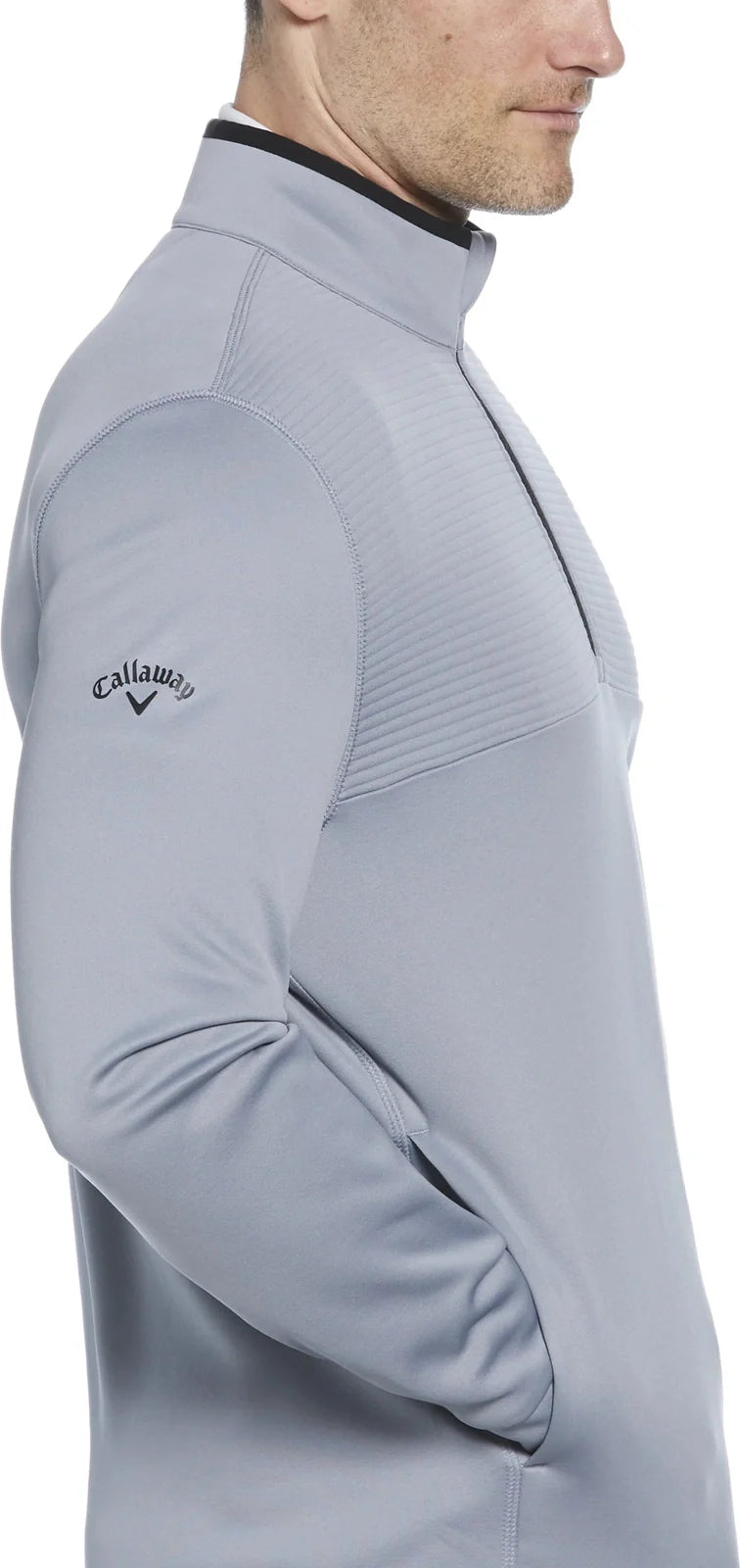 Callaway Golf Cgm715 Long Sleeve Ottoman Fleece 1/4 Zip Pullover Sweater - Tradewinds