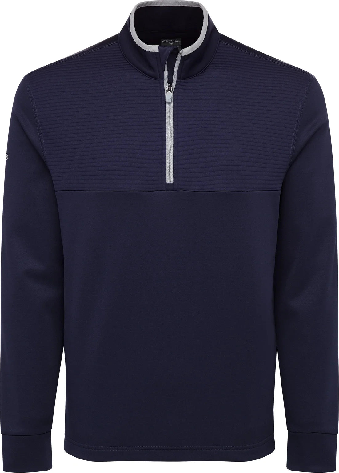 Callaway Golf Cgm715 Long Sleeve Ottoman Fleece 1/4 Zip Pullover Sweater - Peacoat