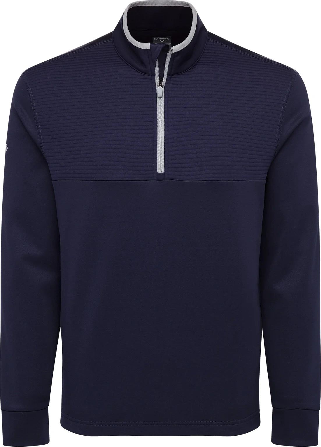 Callaway Golf Cgm715 Long Sleeve Ottoman Fleece 1/4 Zip Pullover Sweater - Peacoat