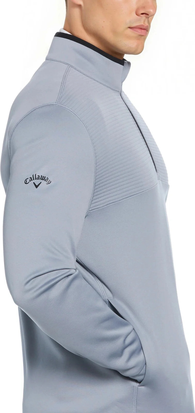 Callaway Golf Cgm715 Long Sleeve Ottoman Fleece 1/4 Zip Pullover Sweater - Tradewinds