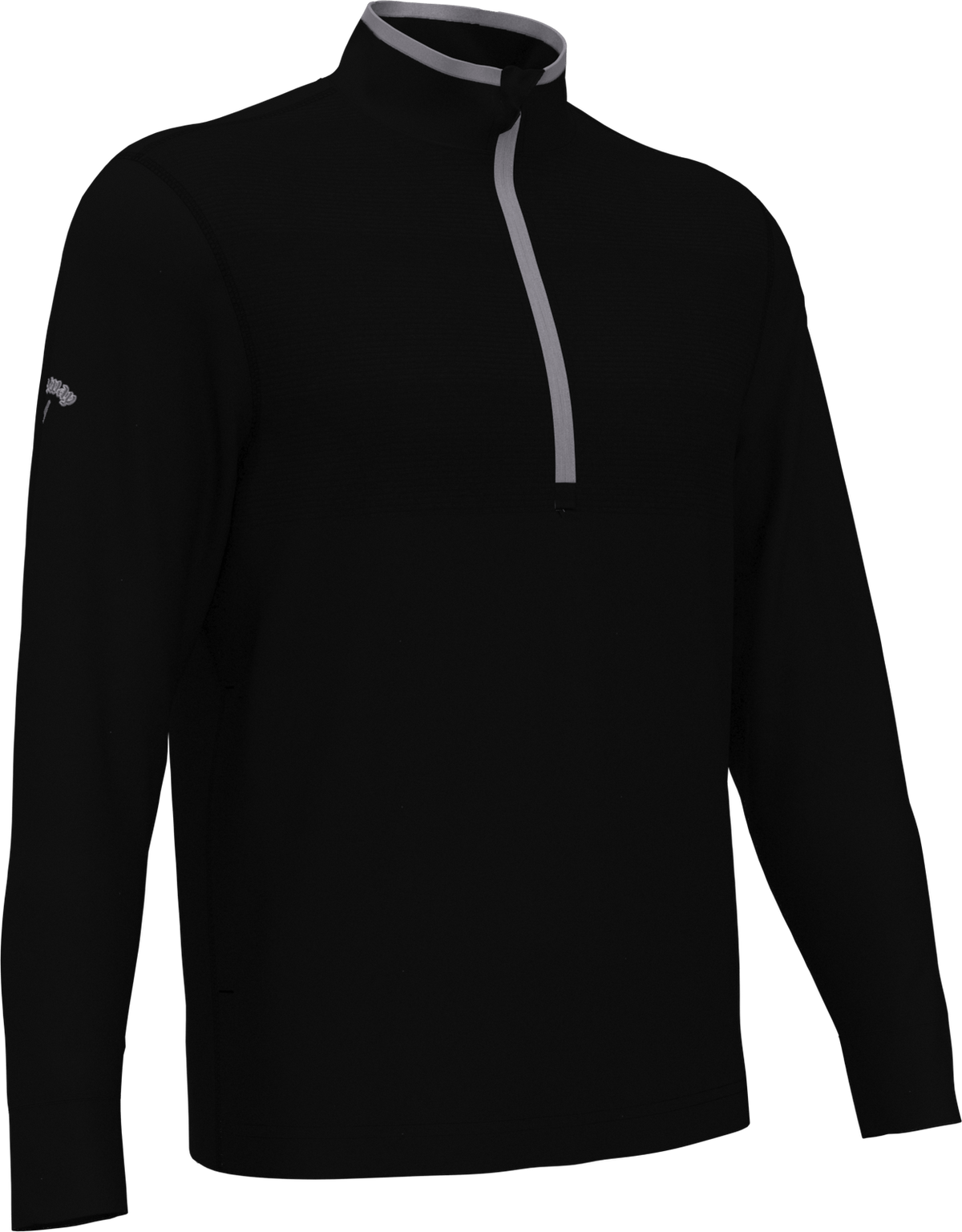 Callaway Golf Cgm715 Long Sleeve Ottoman Fleece 1/4 Zip Pullover Sweater - Black
