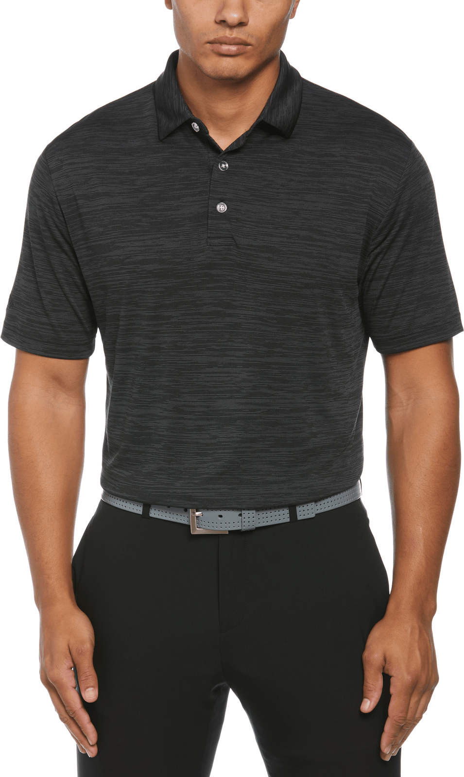 Callaway Golf Cgm737 Broken Strpe Polo - Black