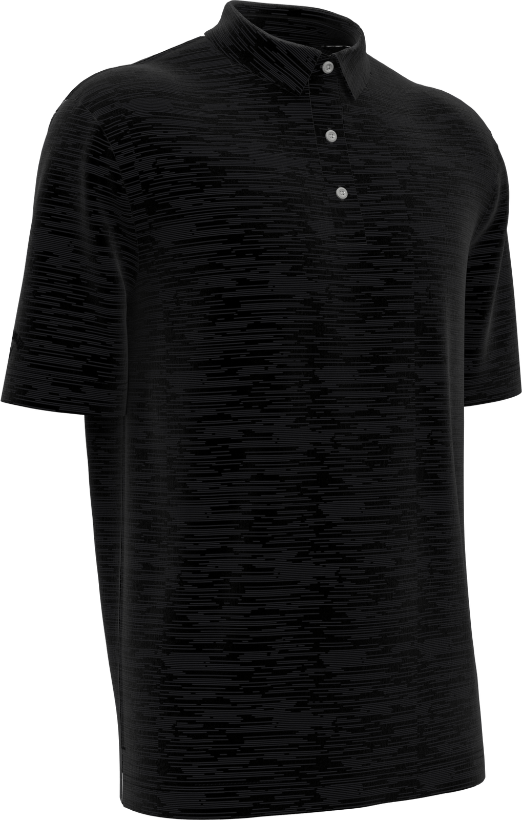 Callaway Golf Cgm737 Broken Strpe Polo - Black