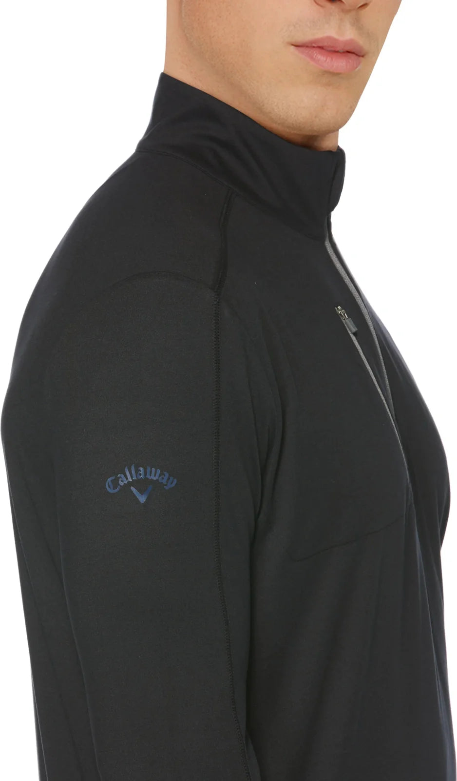 Callaway Golf Cgm742 Lightweight Long Sleeve 1/4 Zip Shirt - Black