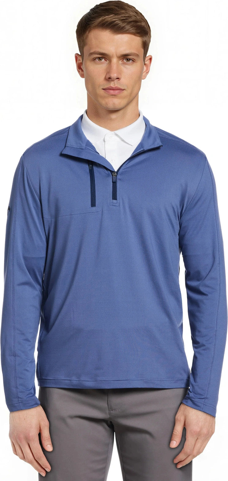 Callaway Golf Cgm742 Lightweight Long Sleeve 1/4 Zip Shirt - Coastal Fjord - Adult s