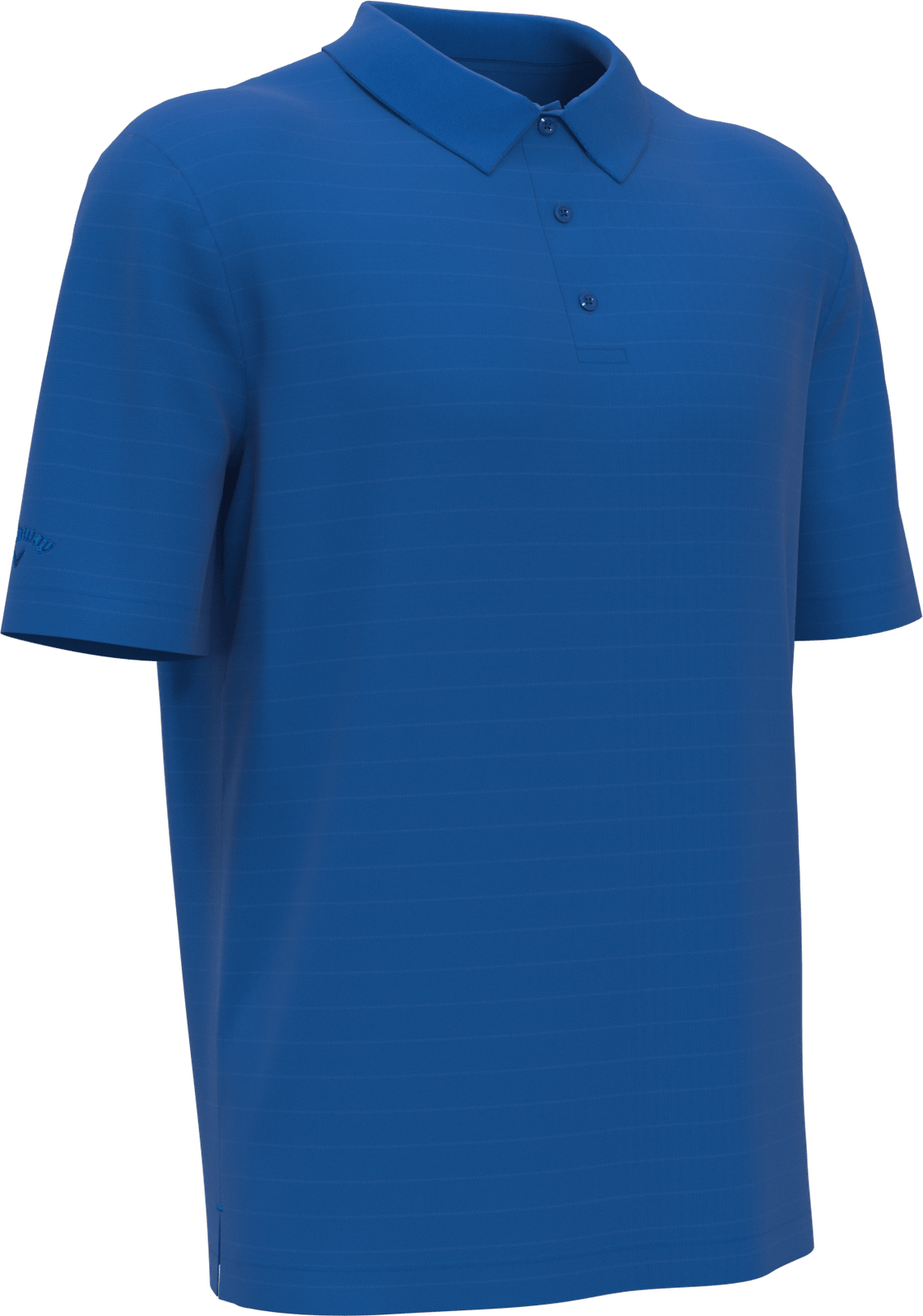 Callaway Golf Cgm754 Men’s Short Sleeve Eco Horizontal Textured Polo - Magnetic Blue