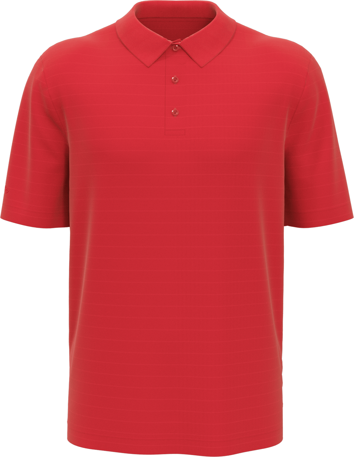 Callaway Golf Cgm754 Men’s Short Sleeve Eco Horizontal Textured Polo - Salsa
