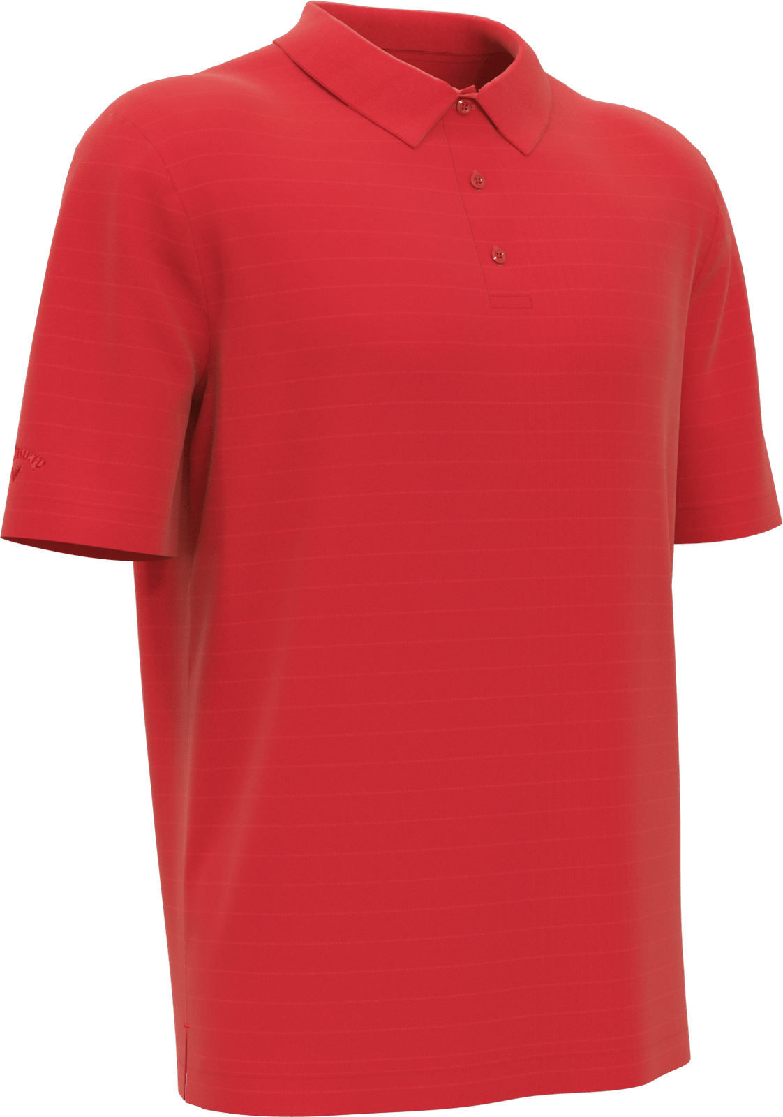 Callaway Golf Cgm754 Men’s Short Sleeve Eco Horizontal Textured Polo - Salsa