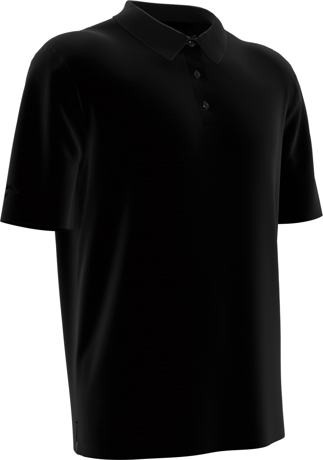 Callaway Golf Cgm754 Men’s Short Sleeve Eco Horizontal Textured Polo - Black