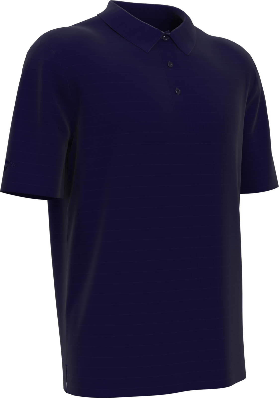 Callaway Golf Cgm754 Men’s Short Sleeve Eco Horizontal Textured Polo - Peacoat
