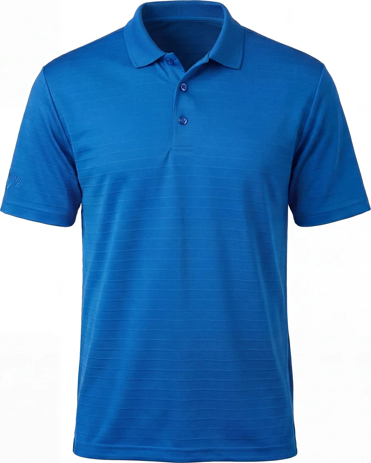 Callaway Golf Cgm754 Men’s Short Sleeve Eco Horizontal Textured Polo - Magnetic Blue