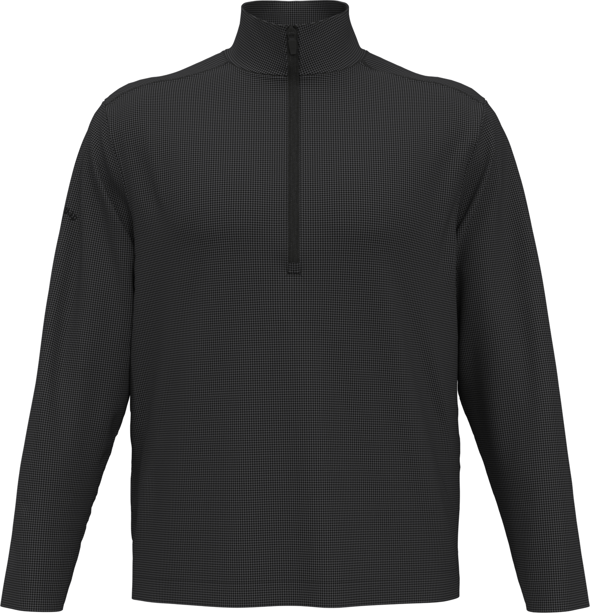 Callaway Golf Cgm768 Men’s Houndstooth 1/4 Zip Pullover - Black
