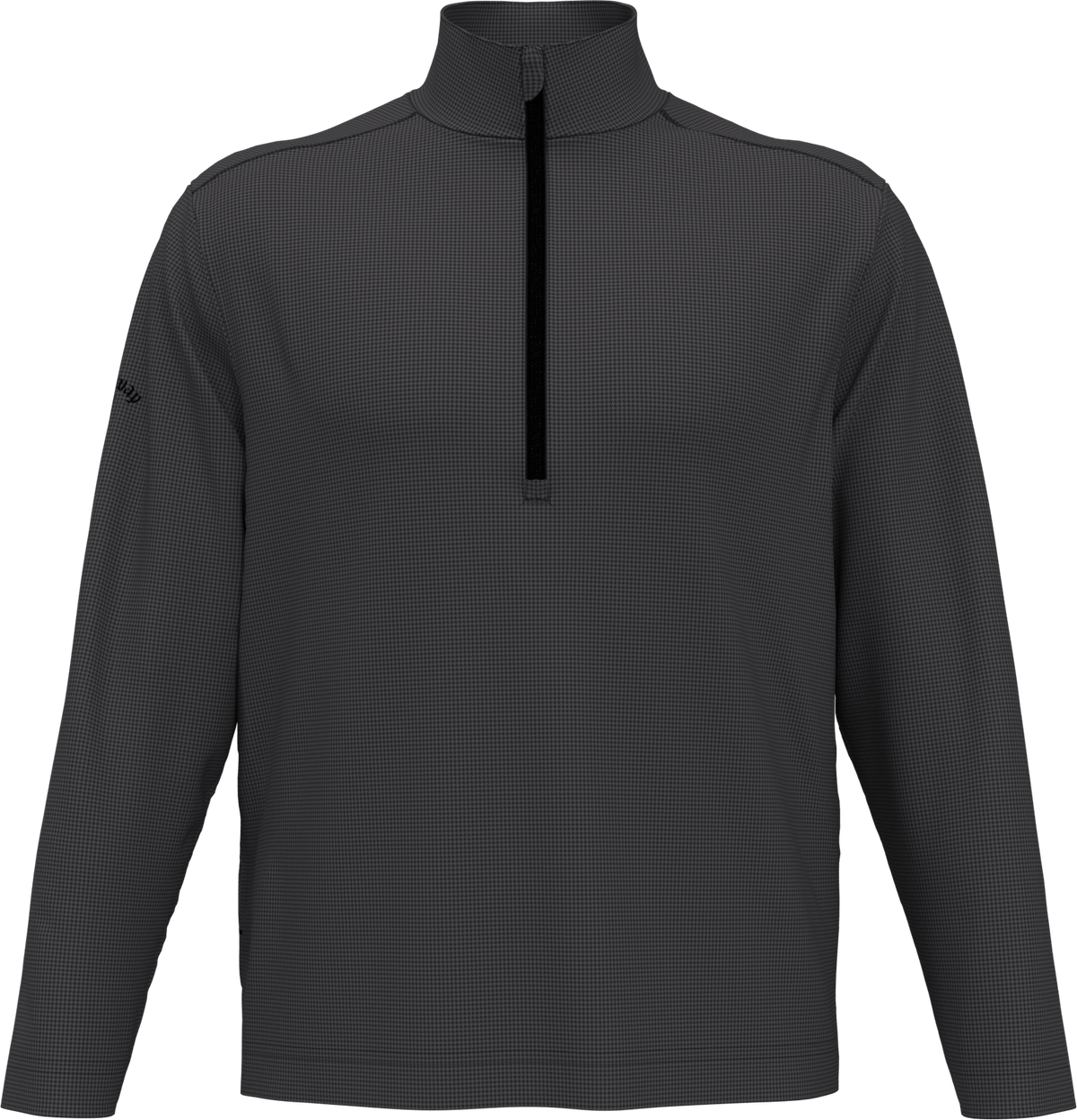 Callaway Golf Cgm768 Men’s Houndstooth 1/4 Zip Pullover - Black