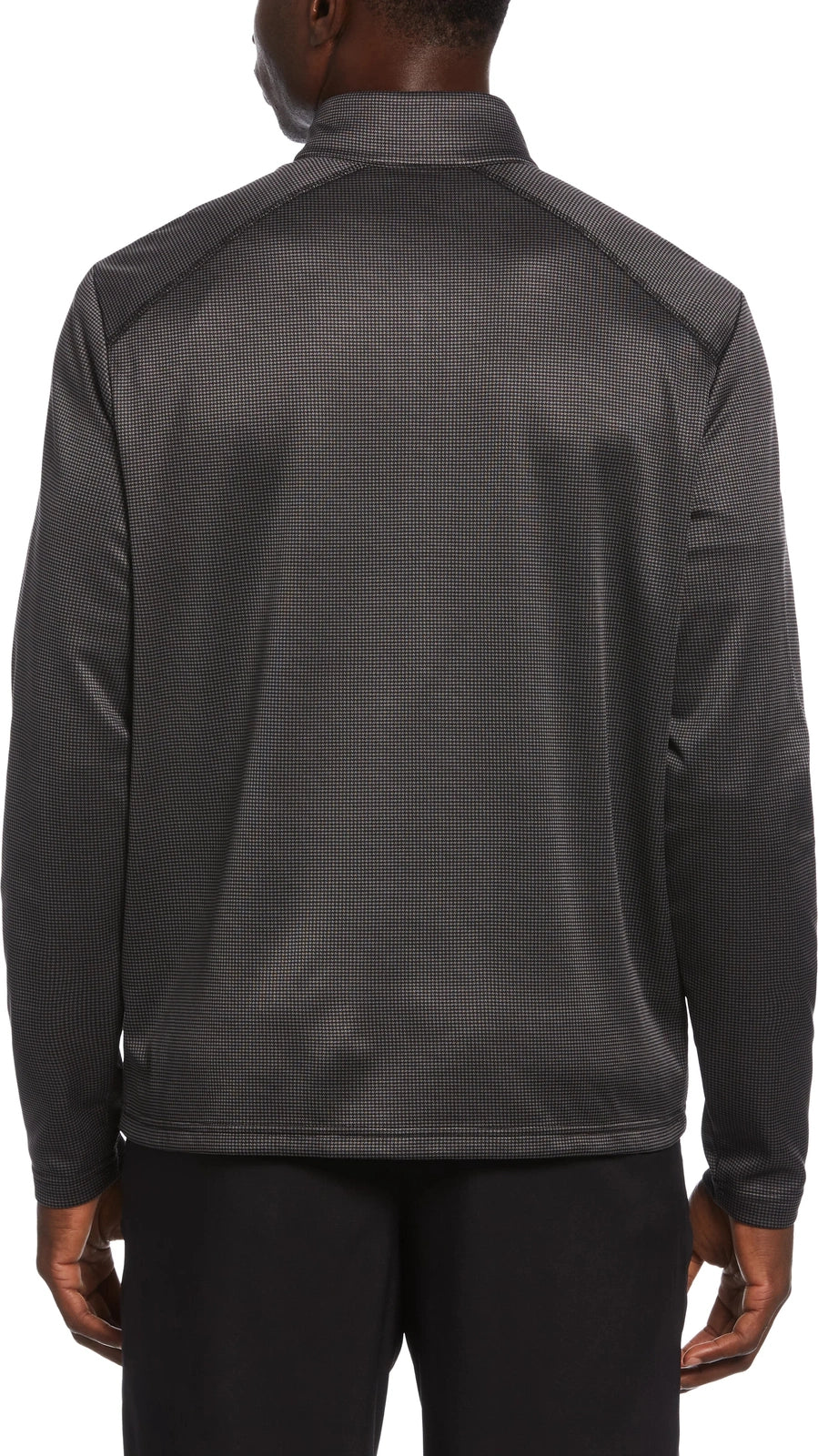 Callaway Golf Cgm768 Men’s Houndstooth 1/4 Zip Pullover - Black