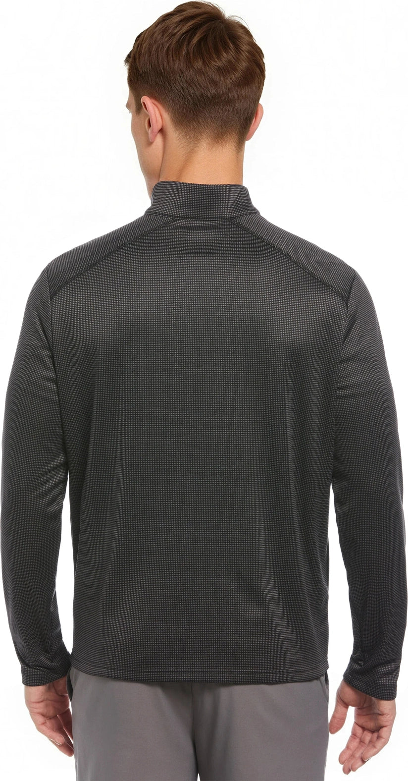 Callaway Golf Cgm768 Men’s Houndstooth 1/4 Zip Pullover - Black - Adult s