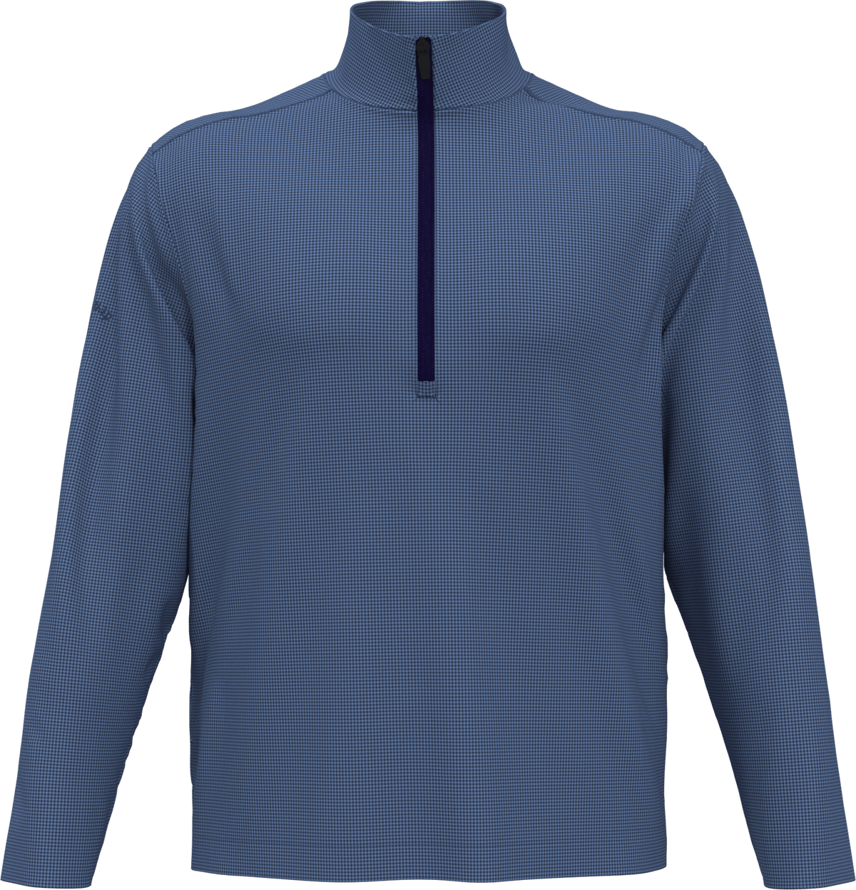Callaway Golf Cgm768 Men’s Houndstooth 1/4 Zip Pullover - Peacoat