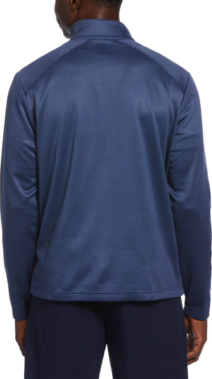 Callaway Golf Cgm768 Men’s Houndstooth 1/4 Zip Pullover - Peacoat