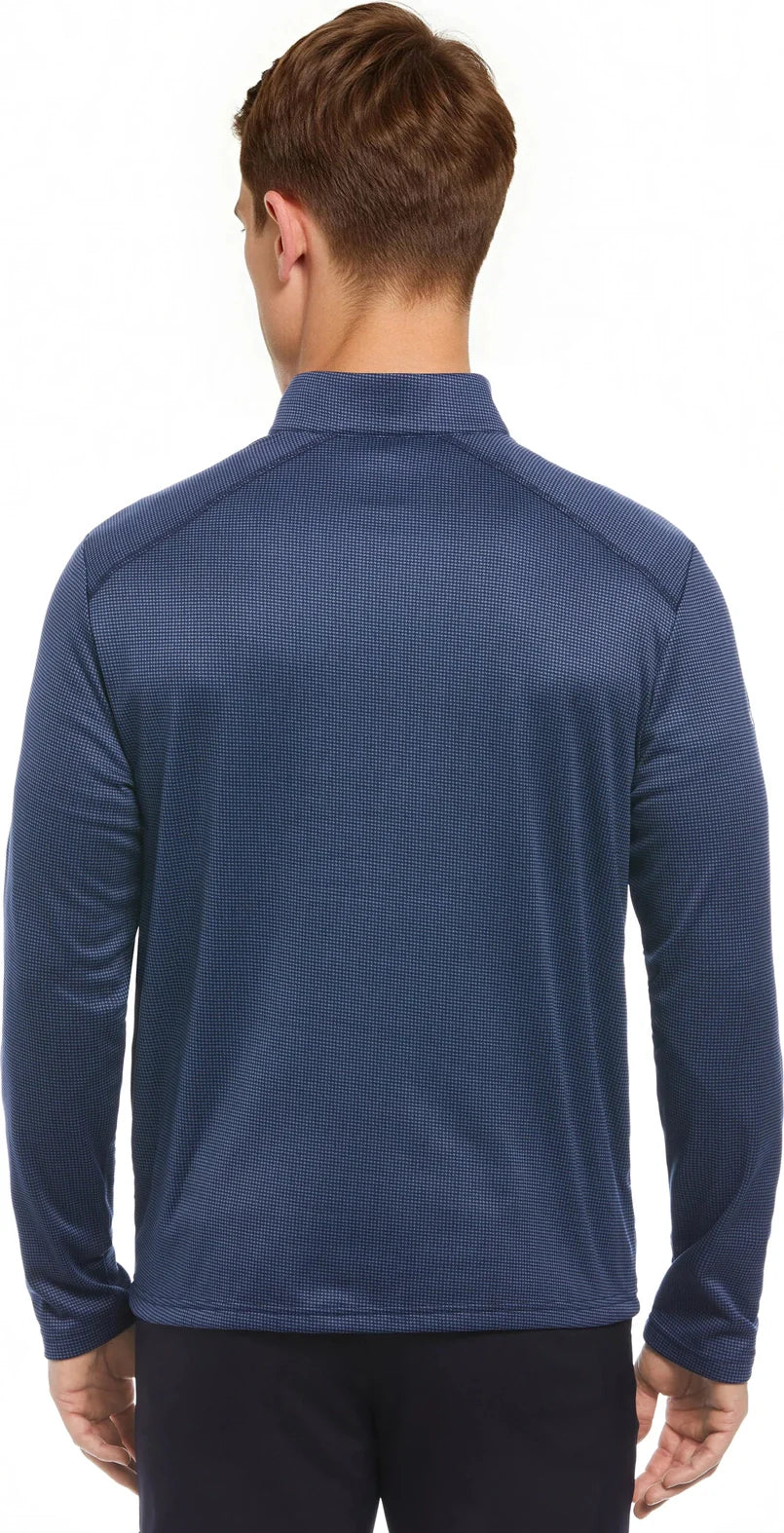 Callaway Golf Cgm768 Men’s Houndstooth 1/4 Zip Pullover - Peacoat