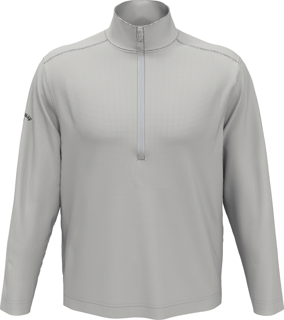 Callaway Golf Cgm768 Men’s Houndstooth 1/4 Zip Pullover - White