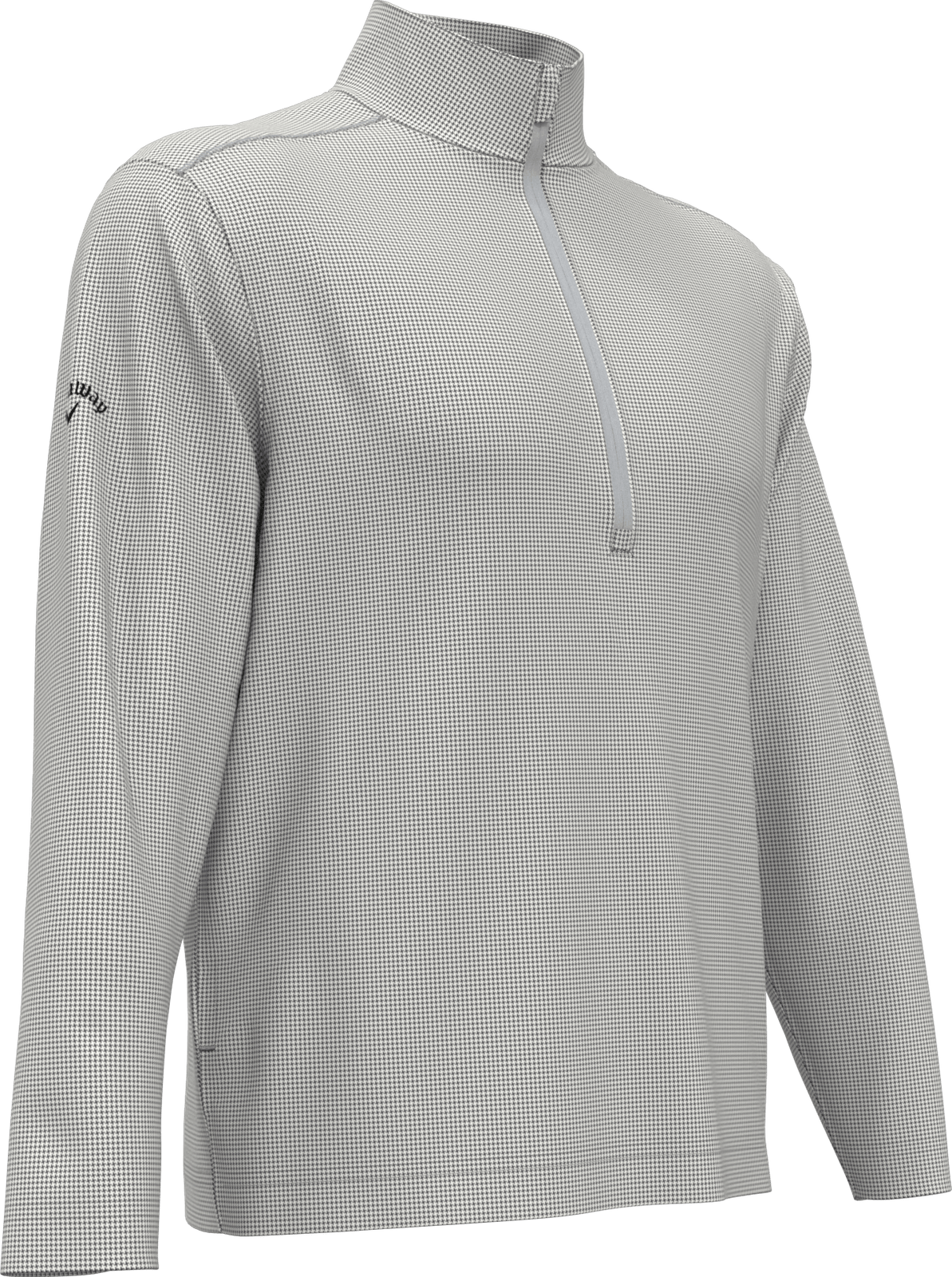 Callaway Golf Cgm768 Men’s Houndstooth 1/4 Zip Pullover - White
