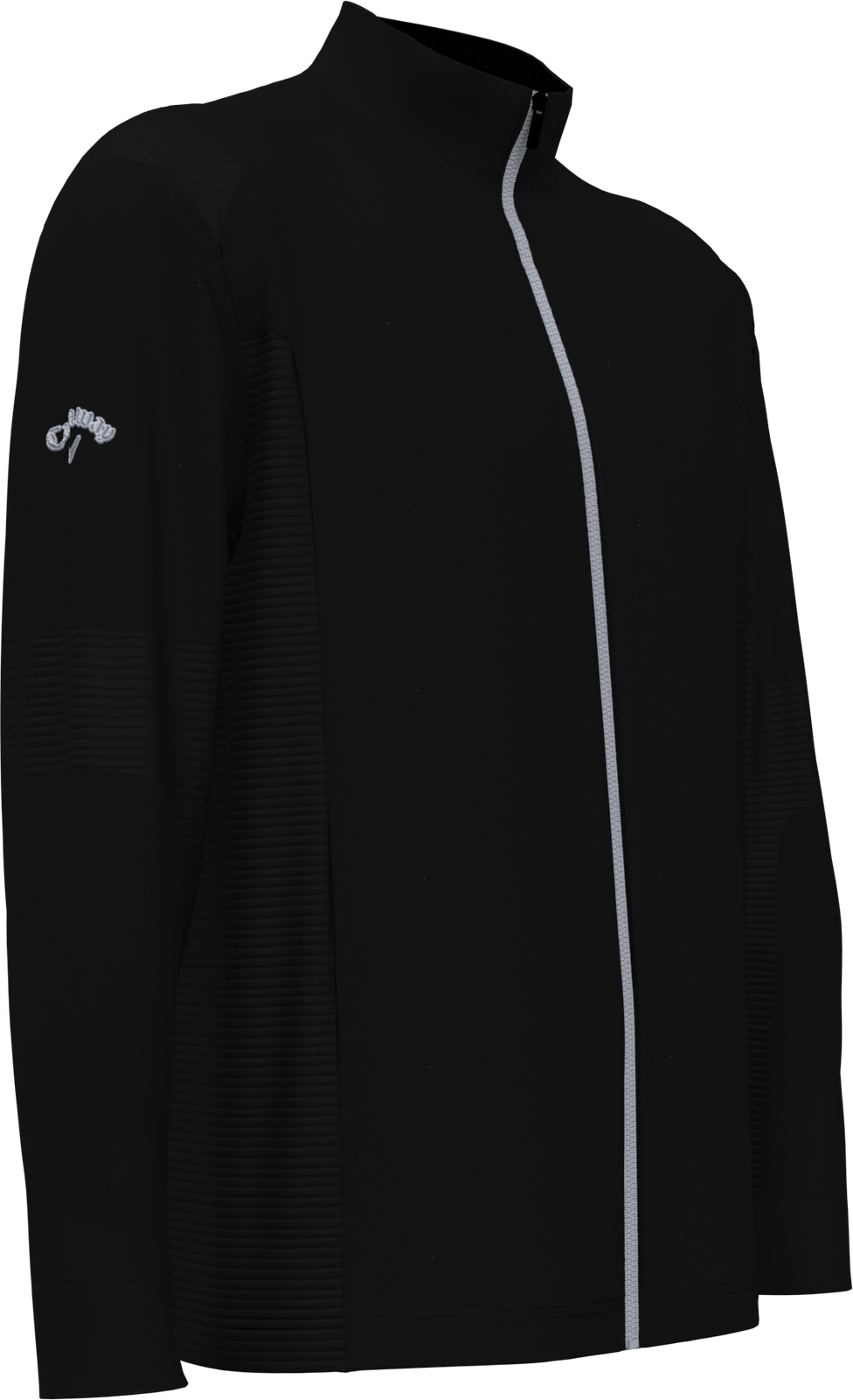 Callaway Golf Cgm771 Men’s Long Sleeve Full Zip Ottoman Jacket - Black