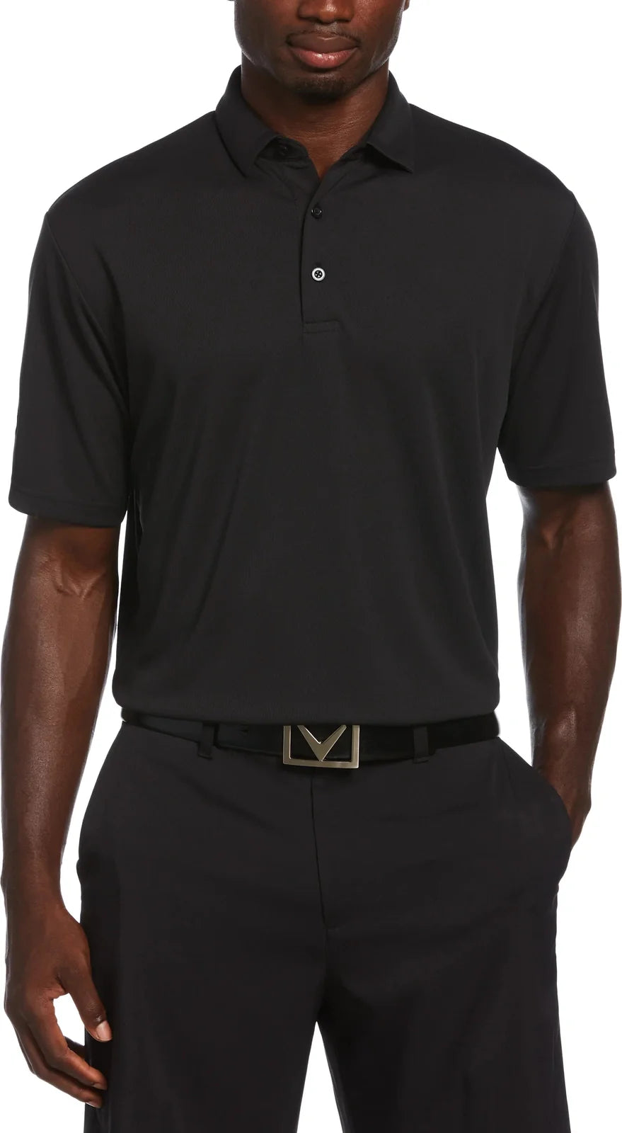 Callaway Golf Cgm776 Short Sleeve Men’s Micro Texture Polo - Black