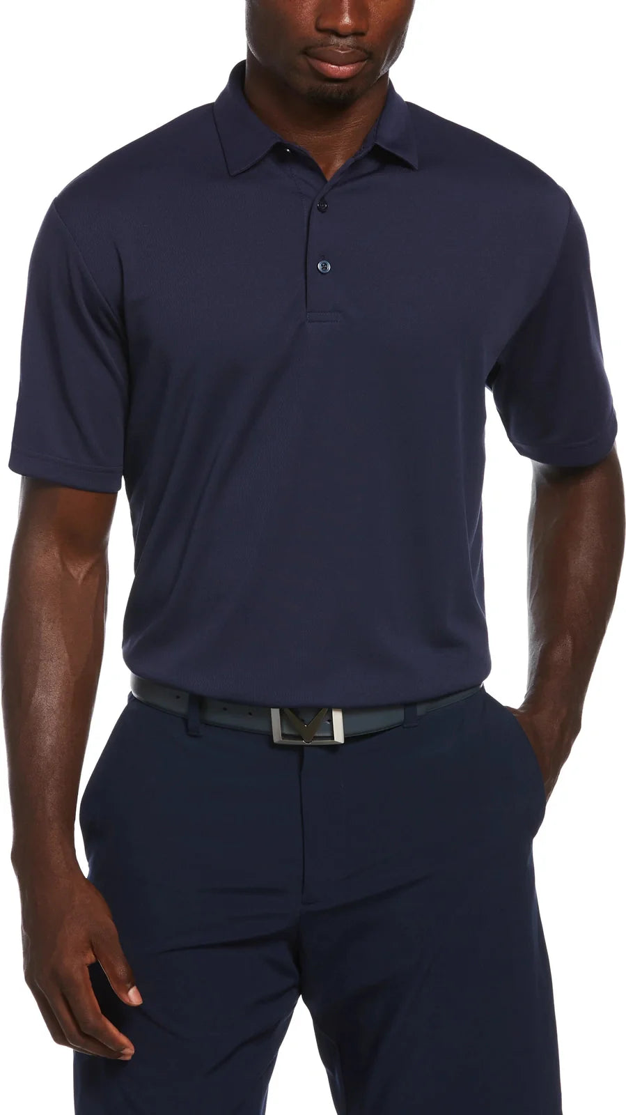 Callaway Golf Cgm776 Short Sleeve Men’s Micro Texture Polo - Peacoat