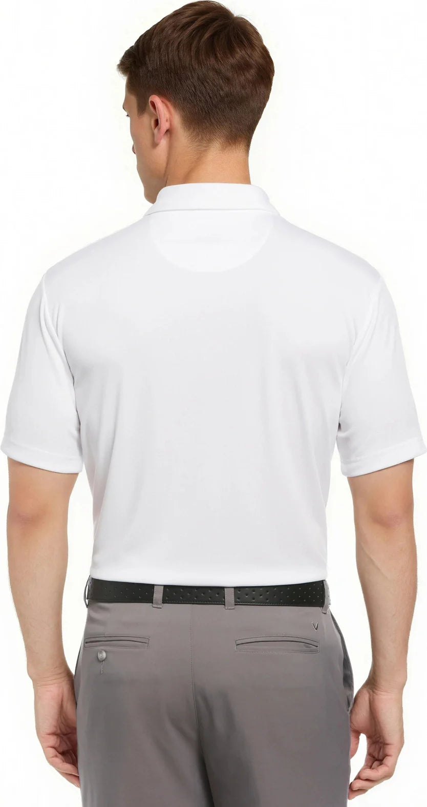 Callaway Golf Cgm776 Short Sleeve Men’s Micro Texture Polo - White